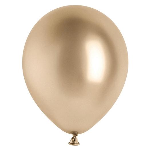 Partydeco Ballons effet miroir Or Champagne (50 pcs) (50x) (GS12-019S-50)