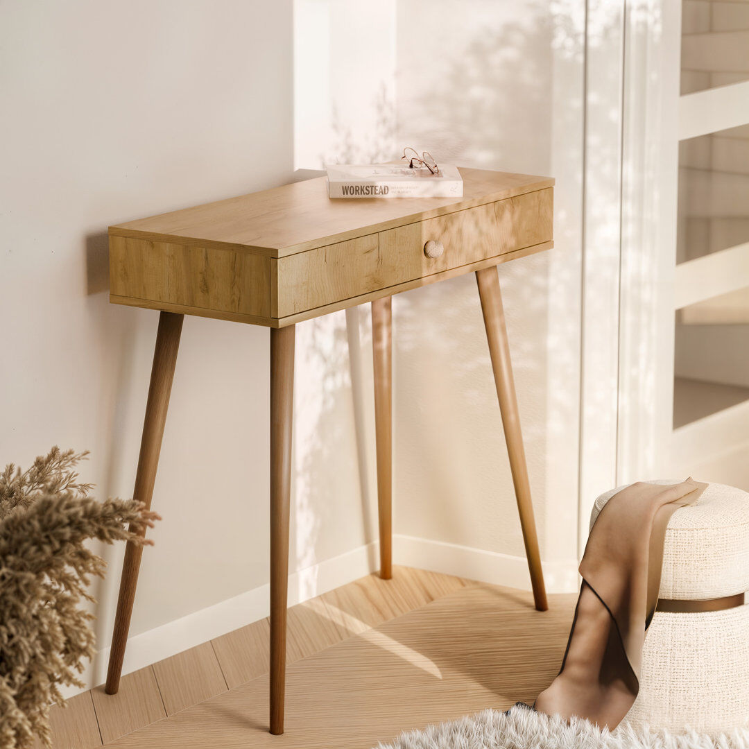 Norden Home 90 cm W Console Table CRAFT OAK/CRAFT OAK/CRAFT OAK 80cm H X 90cm W X 39cm D
