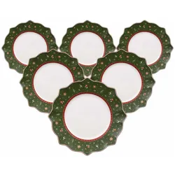 Villeroy & Boch Multipack Toy"s Delight Speiseteller grün - 6 Stück, Teller, Grün