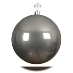 Christmas Decorations 1 Weihnachtskugeln Kunststoff 20cm groß & bruchsicher Christbaumkugeln XXL Weihnachtsbaumkugeln Christbaumschmuck Weihnachtsbaumschmuck Zart Grau