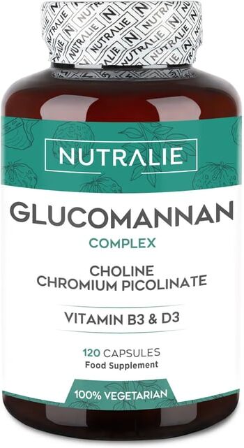 Nutralie Glucomanano + Colina + B3 + D3 Perda Peso 120 Caps