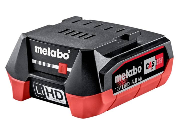 Metabo Akkupack LiHD 12 V 4\,0 Ah Werkzeugakku mit Kapazitätsanzeige Ersatzakku