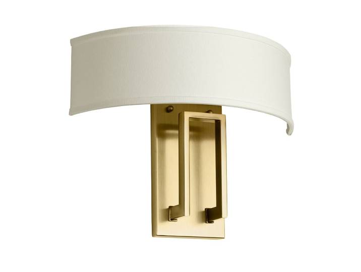 Hampton Applique Murale en Acier & Lin, Laiton brossé