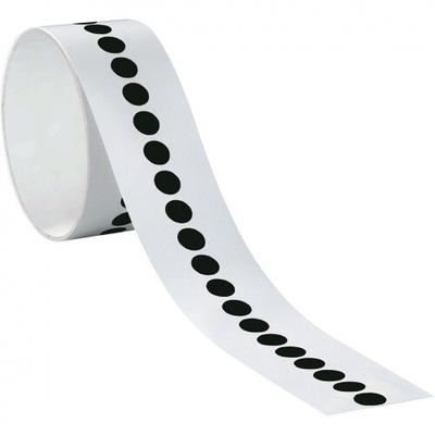 Aufkleber I Markierungspunkte, schwarz, Folie, selbstklebend, Ø 10mm, 100/Rolle
