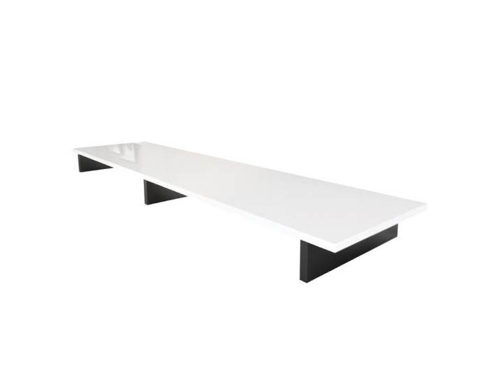 Vladon Plateau TV Game en Noir mat - Blanc haute brillance
