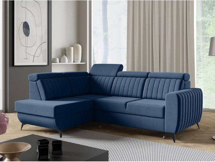 Beautysofa Ecksofa Connor II mit Schlaffunktion, mit verstellbaren Kopfstützen