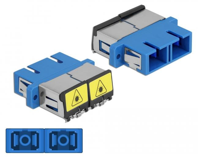 Delock Optische koppeling SC Duplex naar SC Duplex, single-mode, blauw