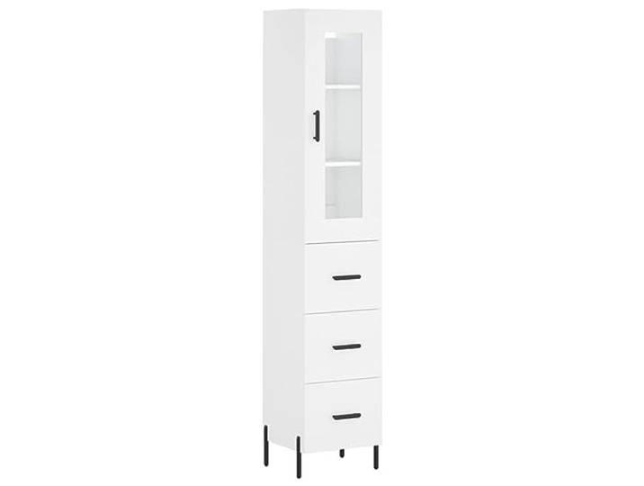 vidaXL Highboard Weiß 34,5x34x180 cm Holzwerkstoff