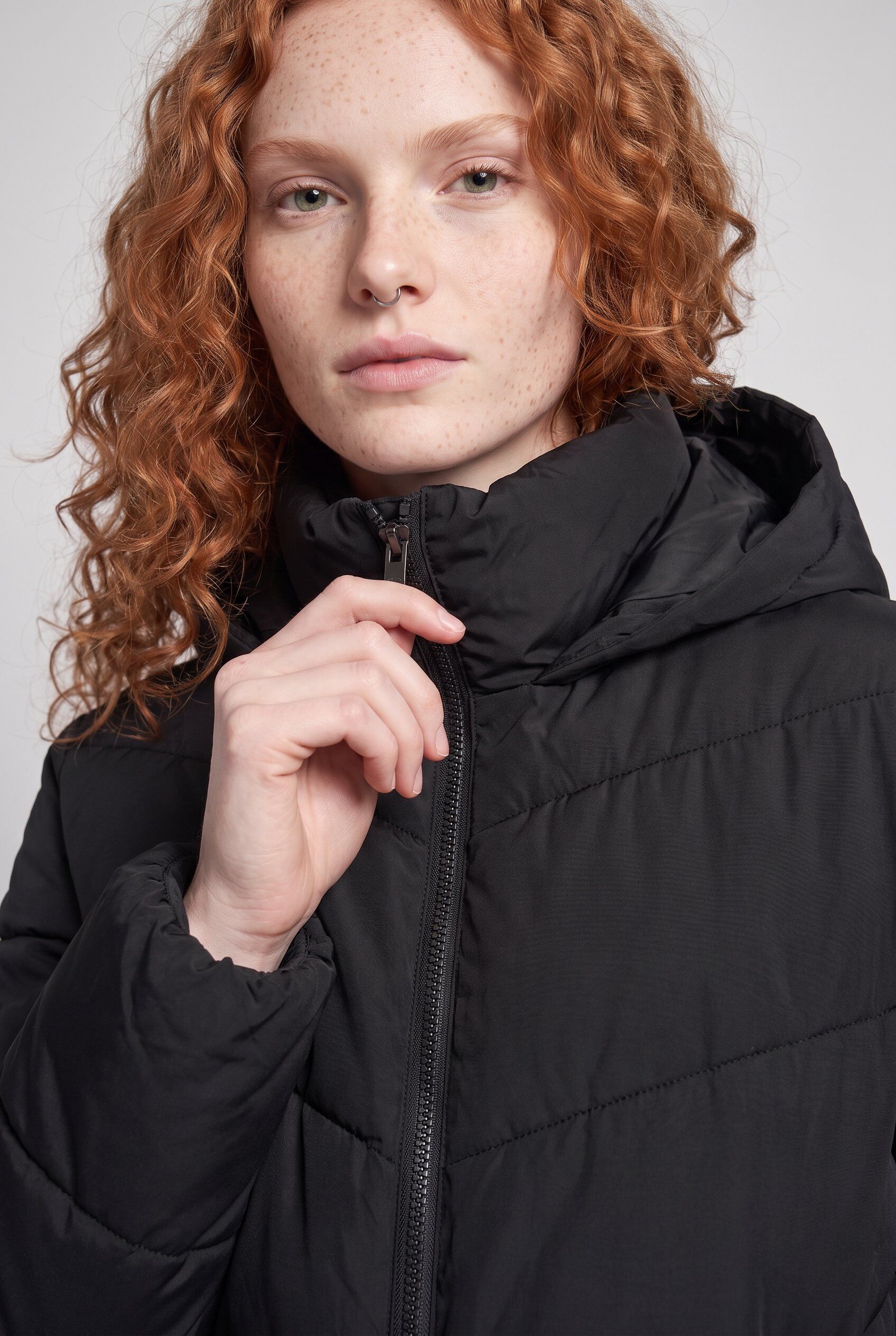Steppjacke ONLY CARMAKOMA "CARCLAIR SHORT PUFFER OTW", Damen, Gr. M, schwarz, Web, Obermaterial: 100% Polyester, unifarben, normal normal, Jacken Steppjacke, Kunstfaser, normal geschnitten schwarz M