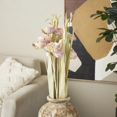 ARCILLA ELEMENTAL Pink Dried Plant Tall Home Decor Natural Foliage with Pink Petals