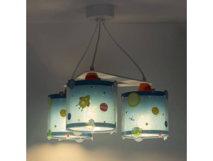 Dalber Hängeleuchte Planets, dimmbar, Multicolour, für Kinderzimmer, Kunststoff