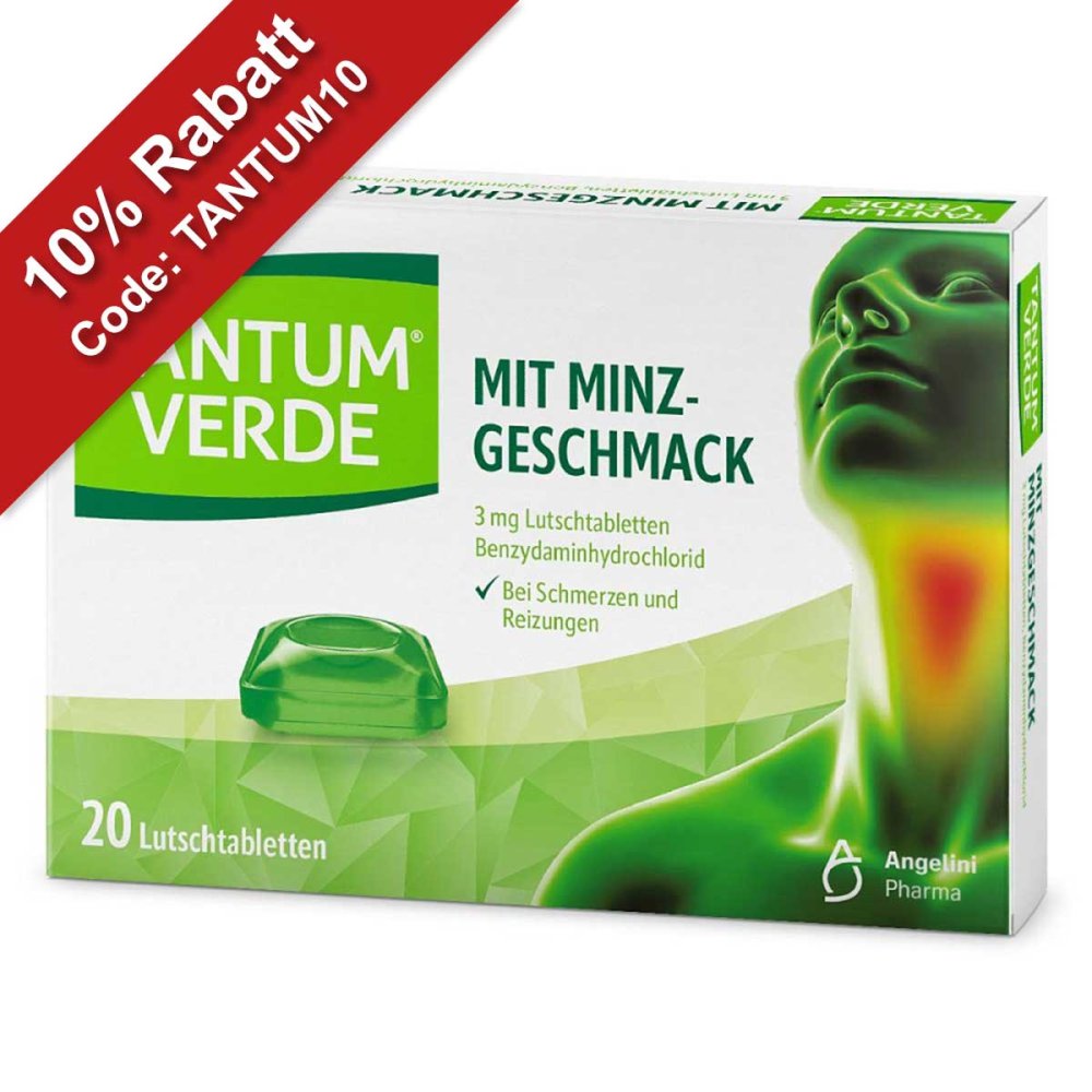 Angelini Pharma Deutschland GmbH Tantum Verde 3 mg Lutschtabletten Minzgeschmack 05120370