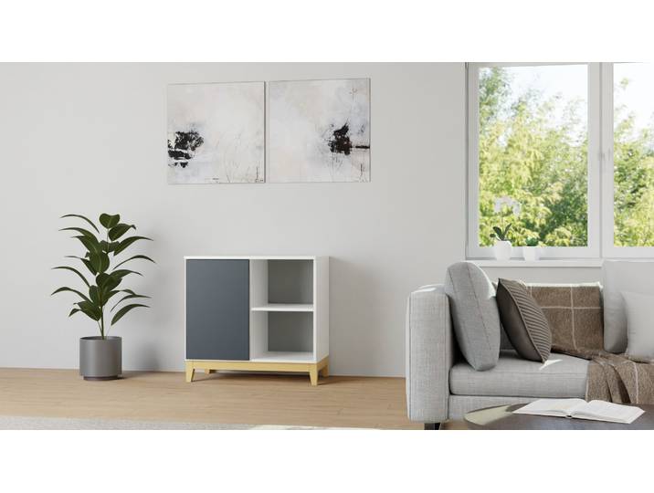 Tiefes Sideboard nach Maß MDF Beschichtet MDF Weiß matt
