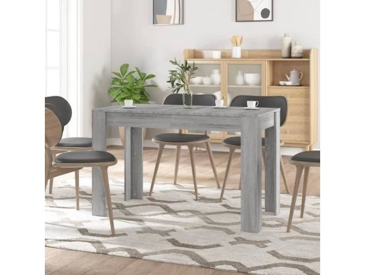 SALE 2024  Table à dîner sonoma gris 120x60x76 cm bois d'ingénierie 68 52 Kg