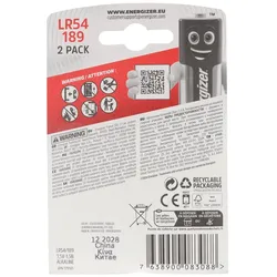 Energizer Knopfzelle LR54/189 E301536700 Alkali 2 Stück