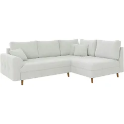 ECKSOFA Henrik Weiß Boucle - Ottomane rechts