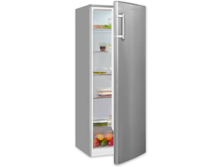 EXQUISIT Kühlschrank KS320-V-H-040E , Energieeffizienz: E, silber (inoxlook), Rechtsanschlag, wechselbar, Kühlschränke, Großzügiger Kühlraum für mehr Frische und beste Übersicht, Kühlschrank