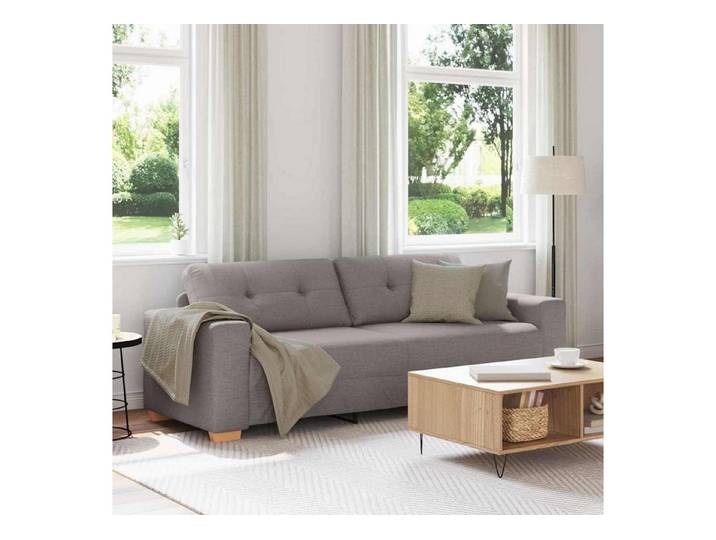 LuxusKollektion Sofa Sofa Couches Wohnzimmer Stoff Taupe 180 cm