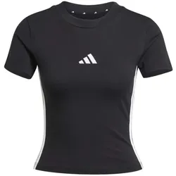 adidas Essentials 3 Stripes Slim Baby T-Shirt Damen - black/white