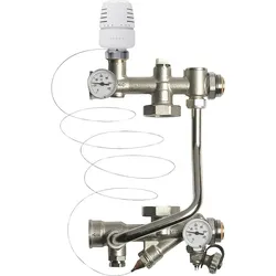 Fußbodenregeleinheit Technomix, 20-60°C, für Umwälzpumpe DN25/130 mm, ohne Bypass