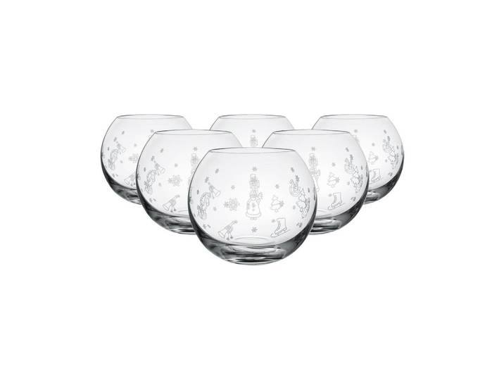 Villeroy & Boch Teelichthalter Toy's Delight transparent ø 11 cm 6er Set, Transparent, Glas, 11x9.3x11 cm, Dekoration, Kerzen & Kerzenhalter, Teelichthalter