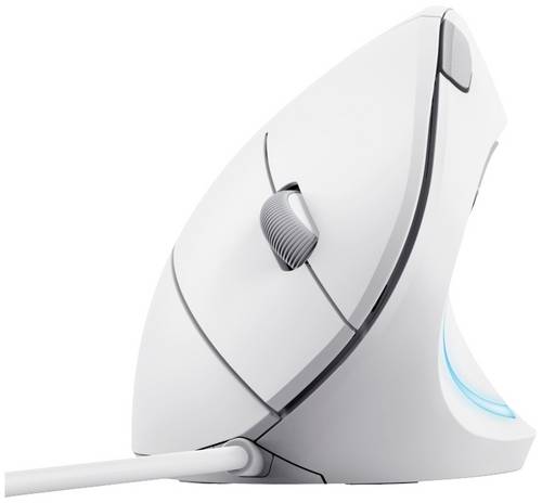 Trust VERTO ERGO Maus Kabelgebunden Optisch Weiß 6 Tasten 1600 dpi Ergonomisch