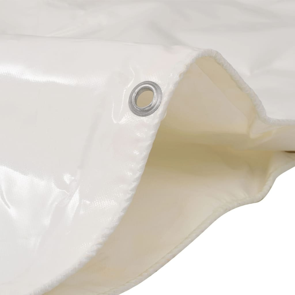 vidaXL Afdekzeil, 650 g/m², 4 x 5 meter, wit