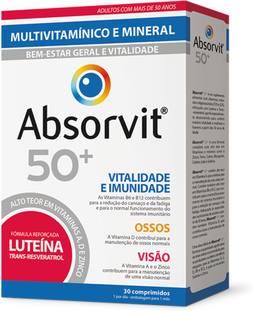 Absorvit Multivitamínico Bem-Estar e Vitalidade 50+ 30 comprimidos