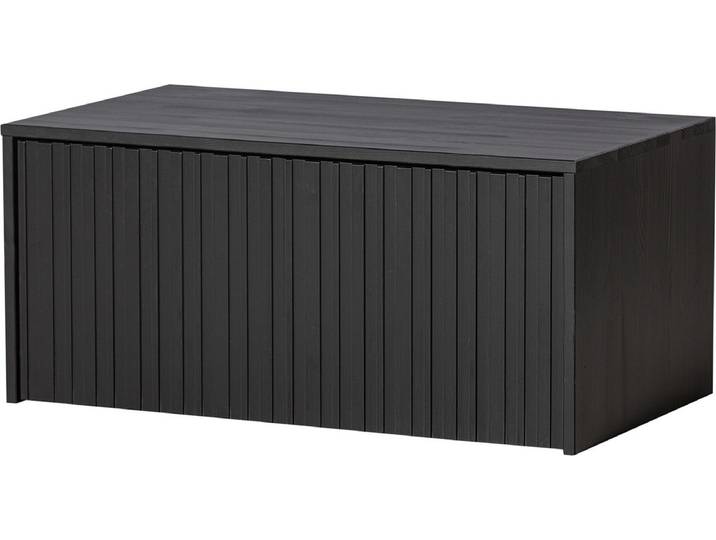 WOOOD New Gravure Kistbank - Grenen - Zwart - 40x88x50