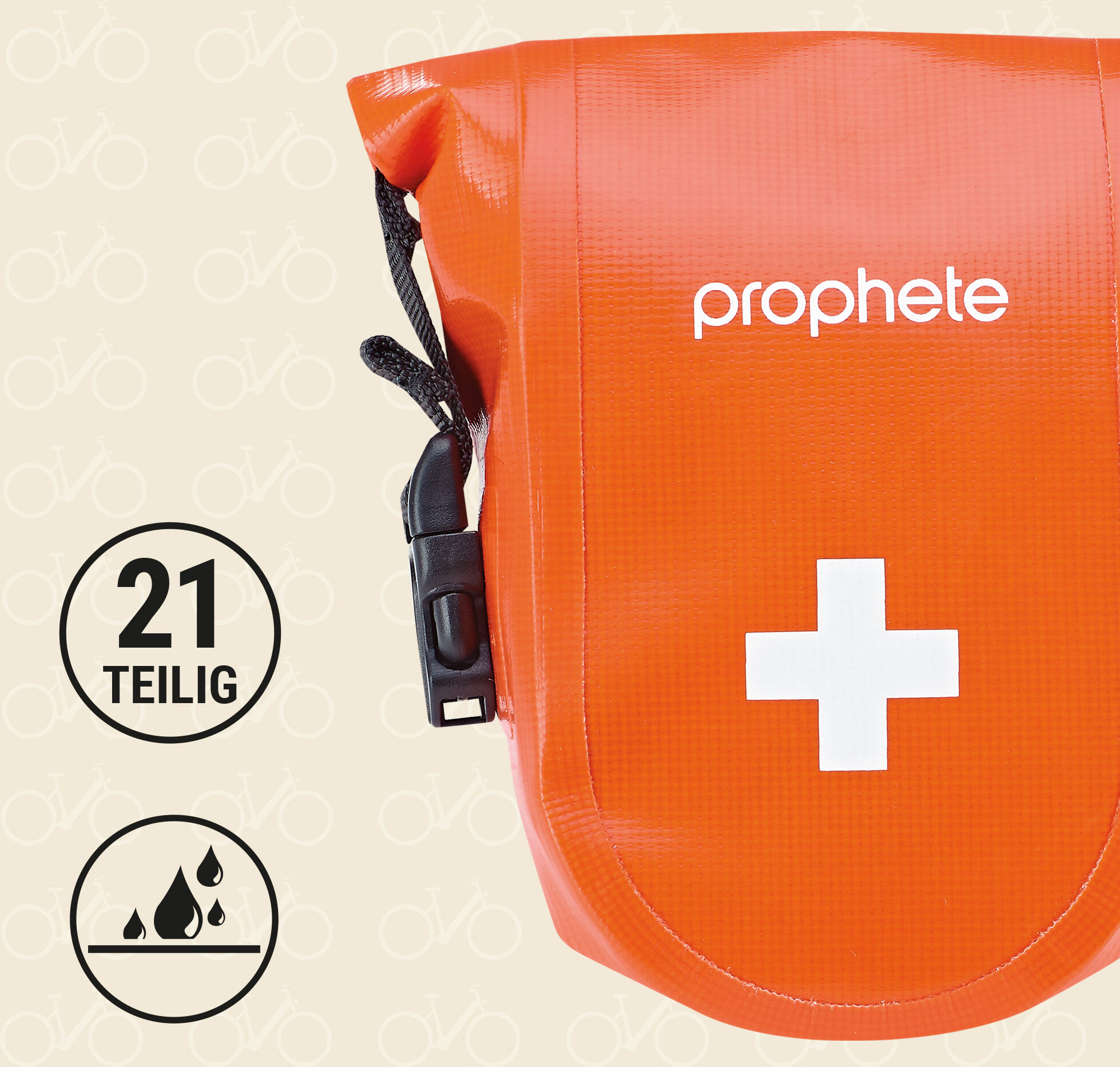 Fahrradtasche PROPHETE, orange, Taschen, PVC