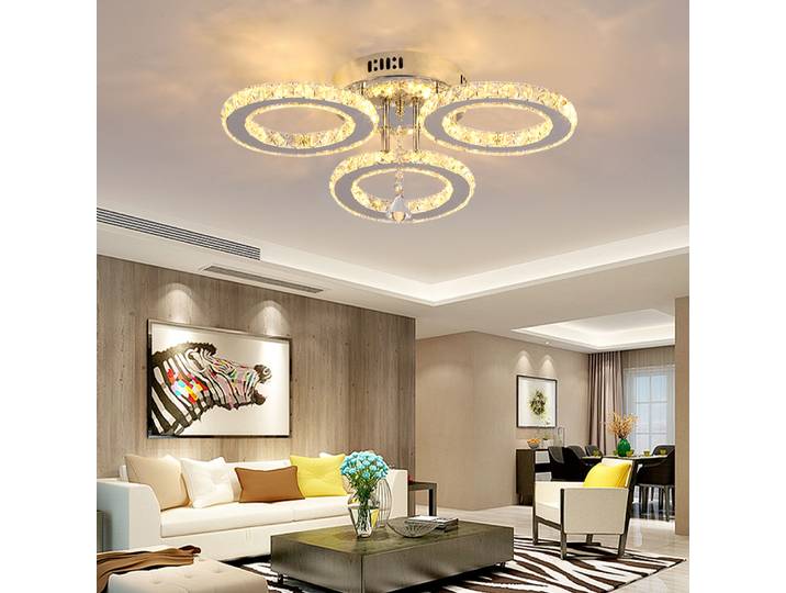 Plafond de luxe moderne lustre en cristal décoration meubles de maison salon suspendu plafonnier cuisine lumière éclairage LED