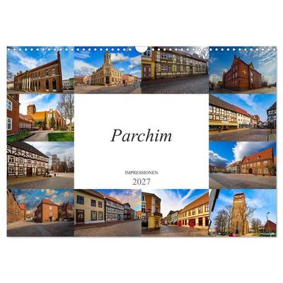 Parchim Impressionen (Wandkalender 2027 DIN A3 quer), CALVENDO Monatskalender