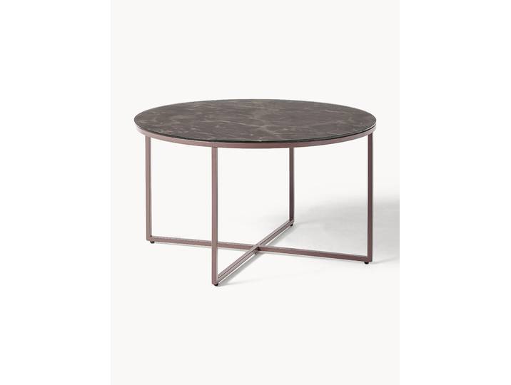 Table basse ronde look marbre Antigua