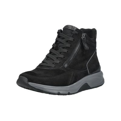 Sneaker GABOR "Gabor Sneaker Veloursleder", Damen, Gr. 39, schwarz, Veloursleder, Schuhe Sneaker