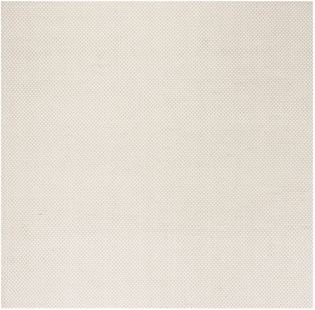 Blue Elephant Marina Handmade Flatweave Ivory Area Rug Ivory Square 183cm