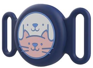 Inspired Deals AirTag Pet Collar Silicone Protective Case, Waterproof AirTag Pet Tracker Holder deep Blue