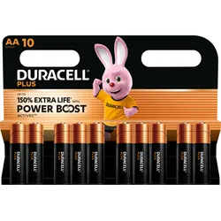 DURA PLUS 10XAA - Duracell Plus, Alkaline Batterie, AA (Mignon), 10er-Pack