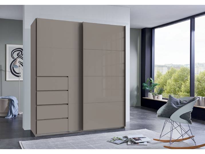 Schwebetürenschrank Bali 180cm Grau/Beige/Saharagrau