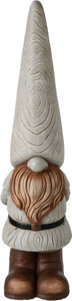 J-Line Decoratie Kabouter van Magnesium - Grijs - Large