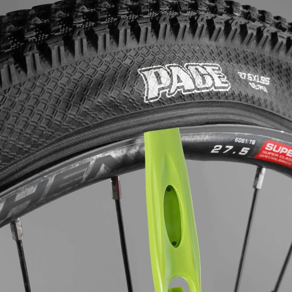 INF Grüner Mountainbike-Reifenheber aus POM-Material – Verstärktes Reifenwerkzeug mit Entlüftungsfunktion