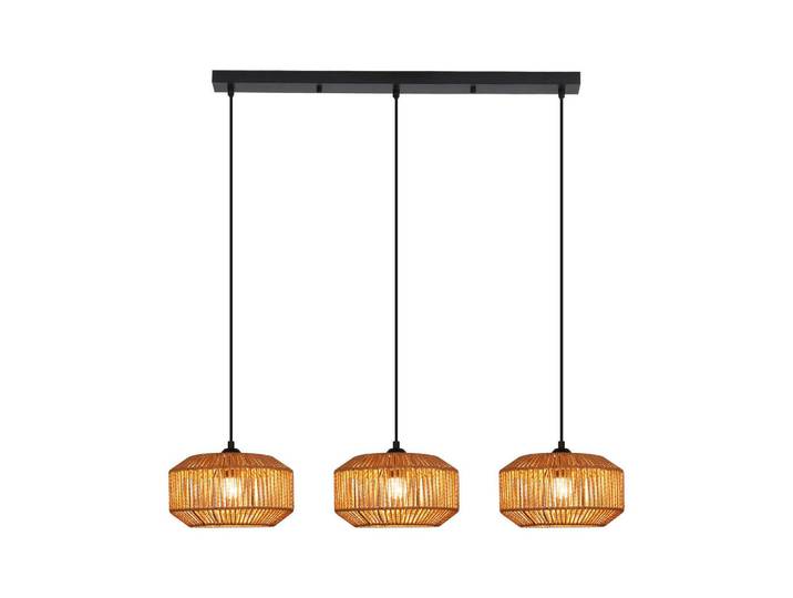 Nettlife Pendelleuchte Bielefeld Ⅲ 71/15/150 cm, Schwarz, Metall, E27, 15x150x71 cm, Lampen & Leuchten, Innenbeleuchtung, Hängeleuchten, Pendelleuchten