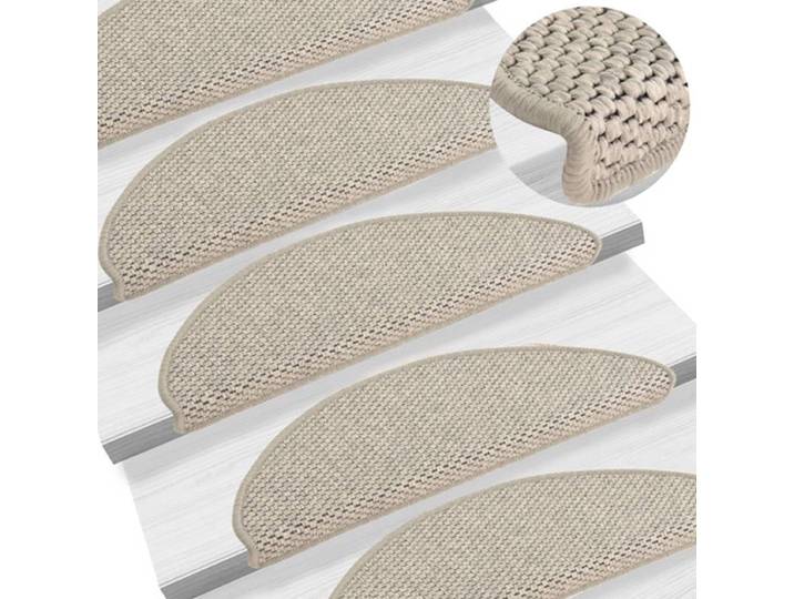 vidaXL - Trapmatten - zelfklevend - 15 - st - sisal-look - 65x21x4cm - zilverkleurig