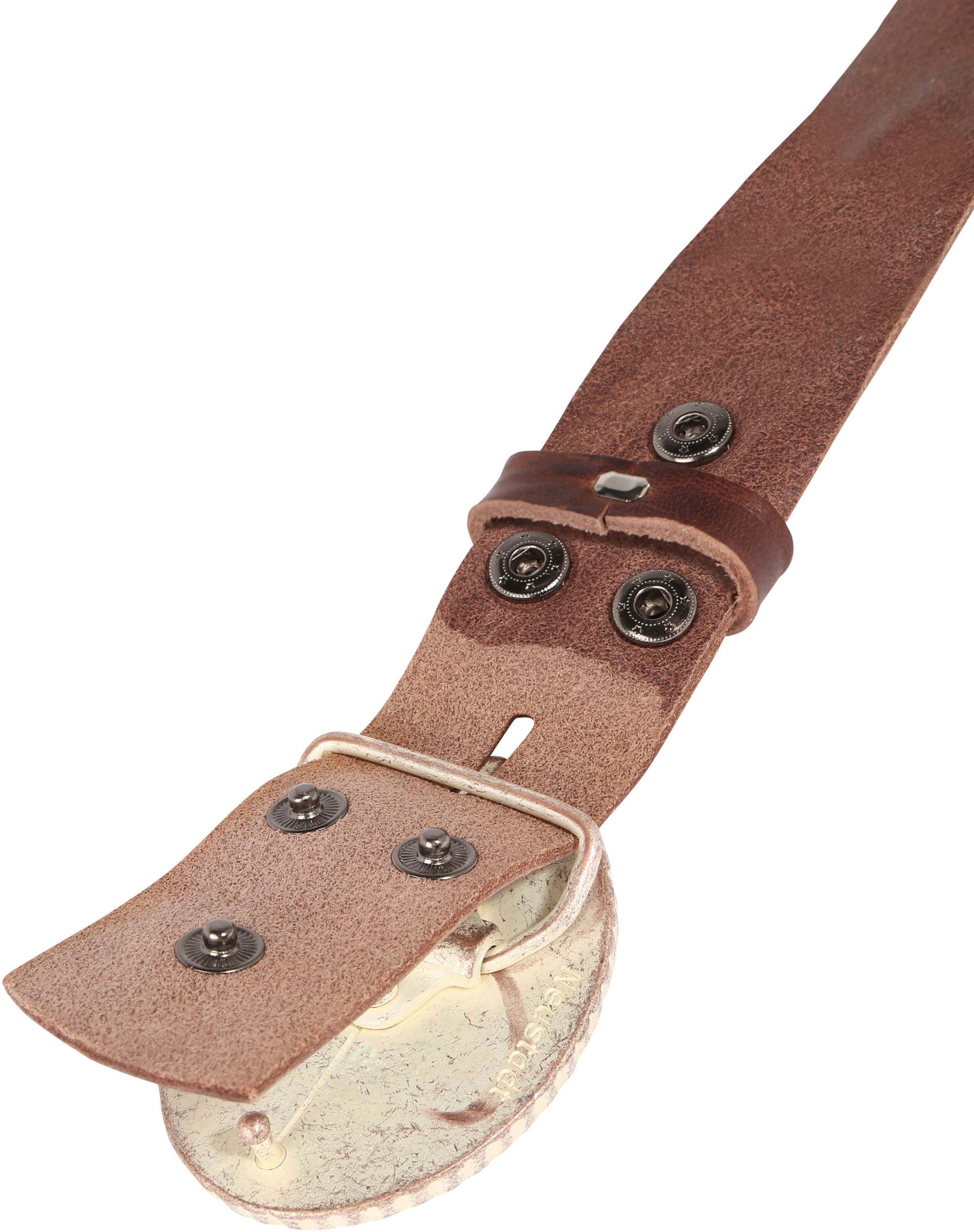 Ledergürtel RETTUNGSRING GÜRTEL, Damen, Gr. 105, braun (dunkelbraun), Leder, unifarben, Gürtel Ledergürtel, austauschbare Schliesse »Neustadt Rosé Mit Swarovski-Kristall veredelt« dunkelbraun 105