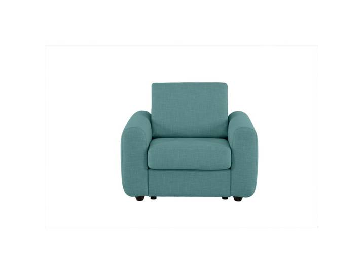 Fauteuil manchettes Kara NICARAGUA tissu bergamo bleu