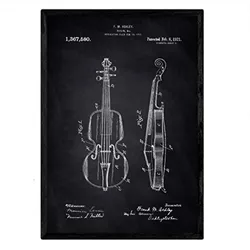 POSTER Violine Patent A3 Rahmenlos