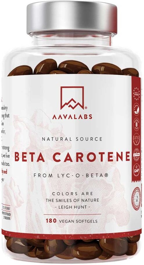 Aavalabs Beta Carotin Vitamin A Vegan Weichkapseln 180stk
