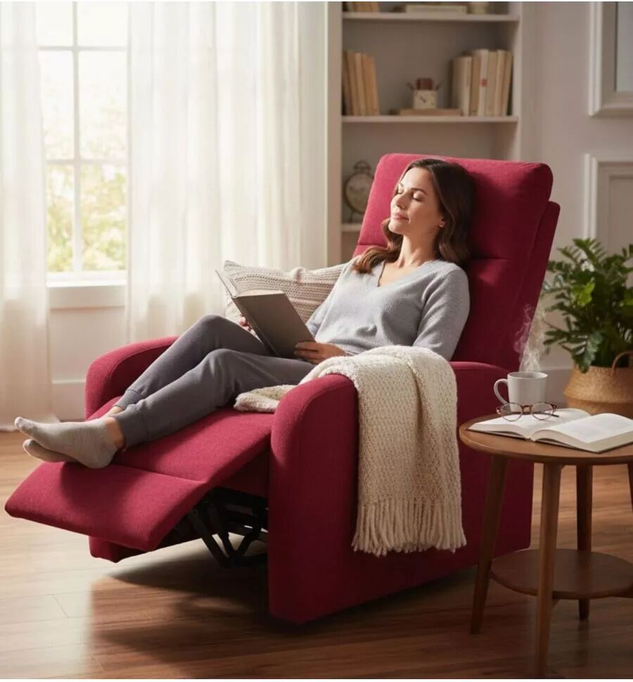BellaHome POLTRONA CLARA POSIZIONE RELAX MANUALE BORDEAUX