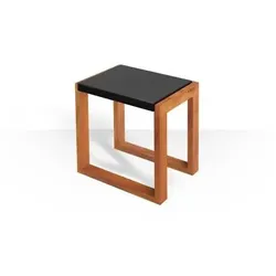 Hoesch Badhocker aus wasserbeständigem Doussie Holz mit PU-Auflage 8921801