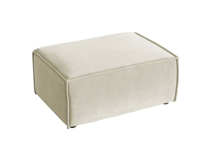 Pouf Copertino 65x90 cm cremefarbener Velours, hydrophob