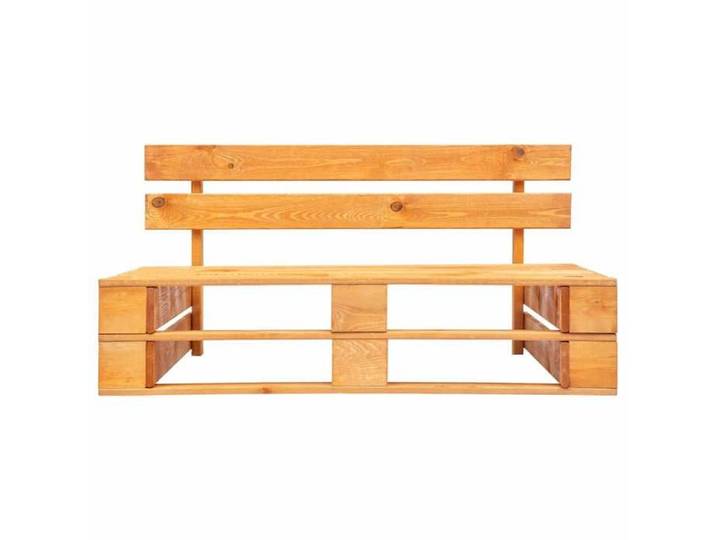Siège de balcon - HAOSHOP - Banc palette de jardin bois marron miel&01_66493